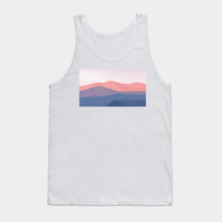 blue and pink mountain Tank Top